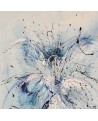 tableau abstrait bleu et blanc