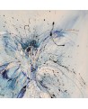 tableau abstrait bleu et blanc