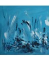 tableau abstrait moderne bleu