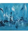 tableau abstrait moderne bleu