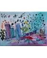 tableau abstrait original et joyeux