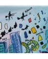 tableau abstrait original et joyeux