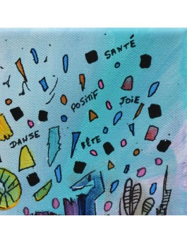 tableau abstrait original et joyeux