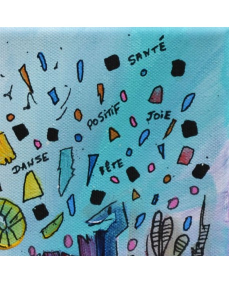 tableau abstrait original et joyeux