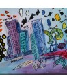 tableau abstrait original et joyeux