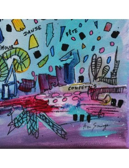 tableau abstrait original et joyeux