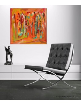 Le royaume multicolore - peinture abstraite