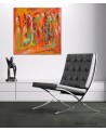 Le royaume multicolore - peinture abstraite