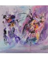 tableau abstrait violet