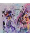 tableau abstrait violet