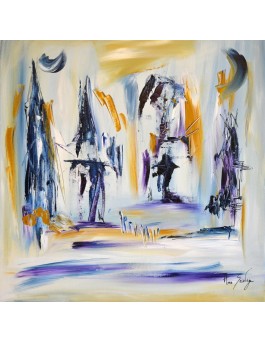 Concerto de nuit - Tableau abstrait contemporain