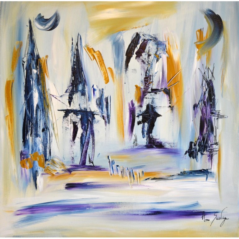 Concerto de nuit - Tableau abstrait contemporain