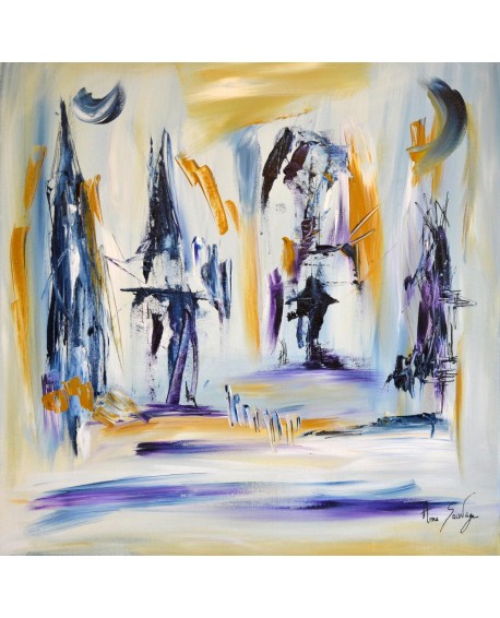 Concerto de nuit - Tableau abstrait contemporain