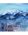 peinture abstraite montagnes