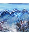 peinture abstraite montagnes