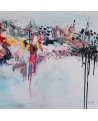 tableau abstrait contemporain au couteau