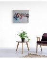 tableau abstrait contemporain au couteau