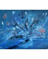 tableau moderne bleu