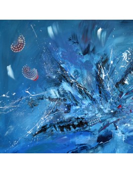 tableau moderne bleu