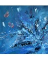 tableau moderne bleu
