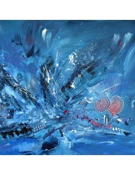 tableau moderne bleu
