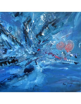 tableau moderne bleu