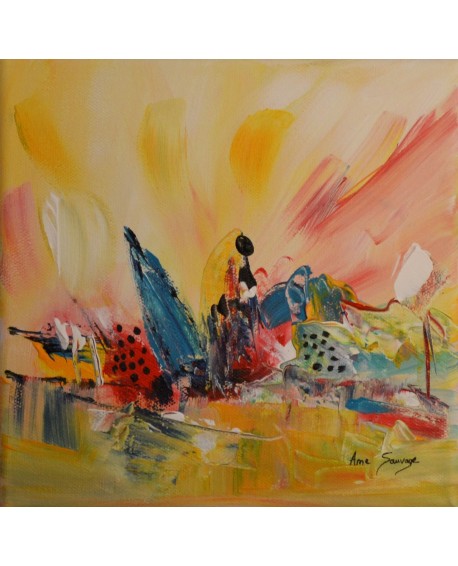 petit tableau jaune bleu rouge