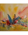 petit tableau jaune bleu rouge