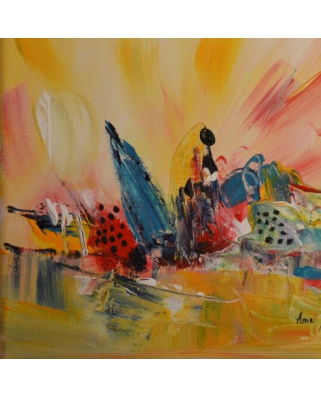 petit tableau jaune bleu rouge