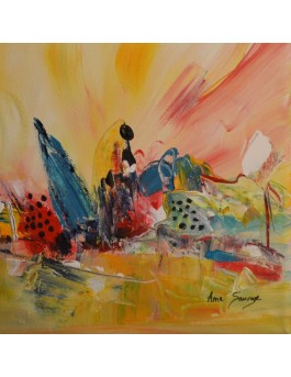 petit tableau jaune bleu rouge