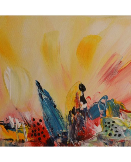 petit tableau jaune bleu rouge