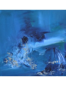 tableau contemporain bleu moderne