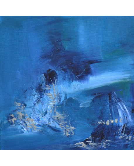 tableau contemporain bleu moderne
