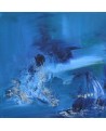 tableau contemporain bleu moderne