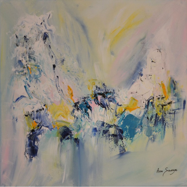 peinture abstraite moderne au couteau