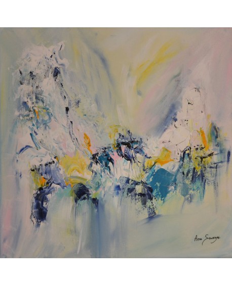 peinture abstraite moderne au couteau