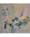 peinture abstraite moderne au couteau