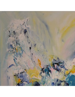 peinture abstraite moderne au couteau