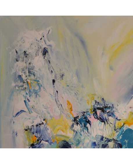 peinture abstraite moderne au couteau
