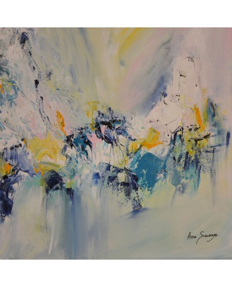 peinture abstraite moderne au couteau