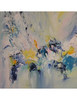 peinture abstraite moderne au couteau