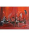peinture marine rouge noir