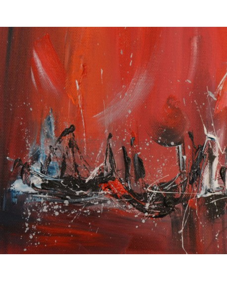 peinture marine rouge noir
