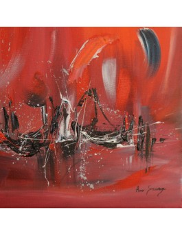 peinture marine rouge noir