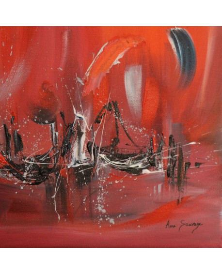 peinture marine rouge noir