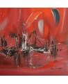 peinture marine rouge noir