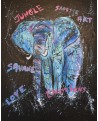 tableau éléphant coloré