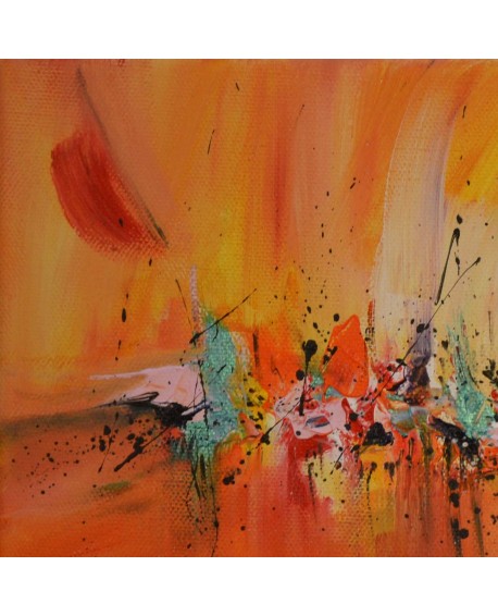 peinture abstraite orange