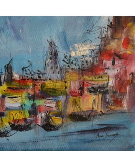 tableau peinture la côte Amalfitaine Italie