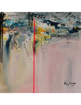 tableau abstrait contemporain coloré